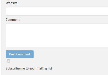 Provide a simple checkbox to offer visitors who leave a comment the opportunity to signup for your mailing list.