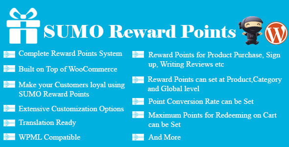 sumo reward points for woocommerce