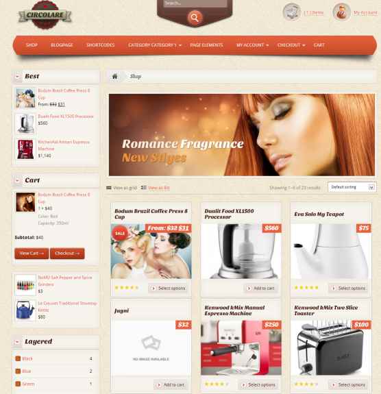 Circolare woocommerce theme