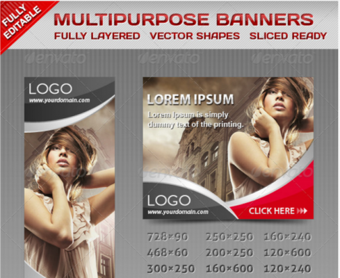 Web Elements   Multiporpose Glamorous Banners   GraphicRiver