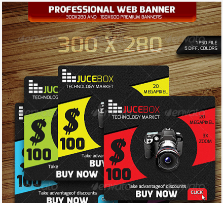 Product display ad banners